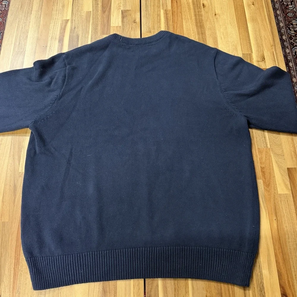 Vintage Style American Flag Knit Navy Blue Sweater Chaps by RALPH LAUREN Sz 3XLT